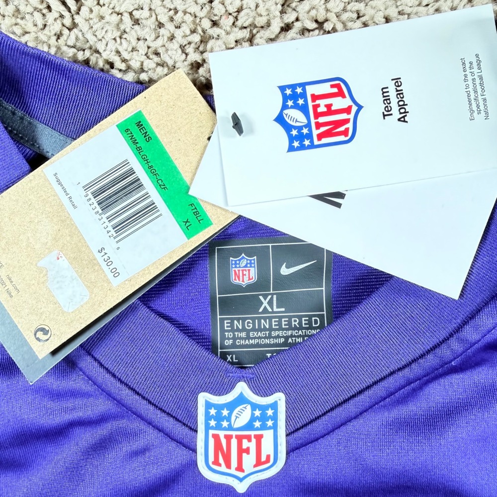 Nike Mens Baltimore Ravens Derrick Henry 22 Game Jersey sportswear streetwear - Picture 4 of 10
